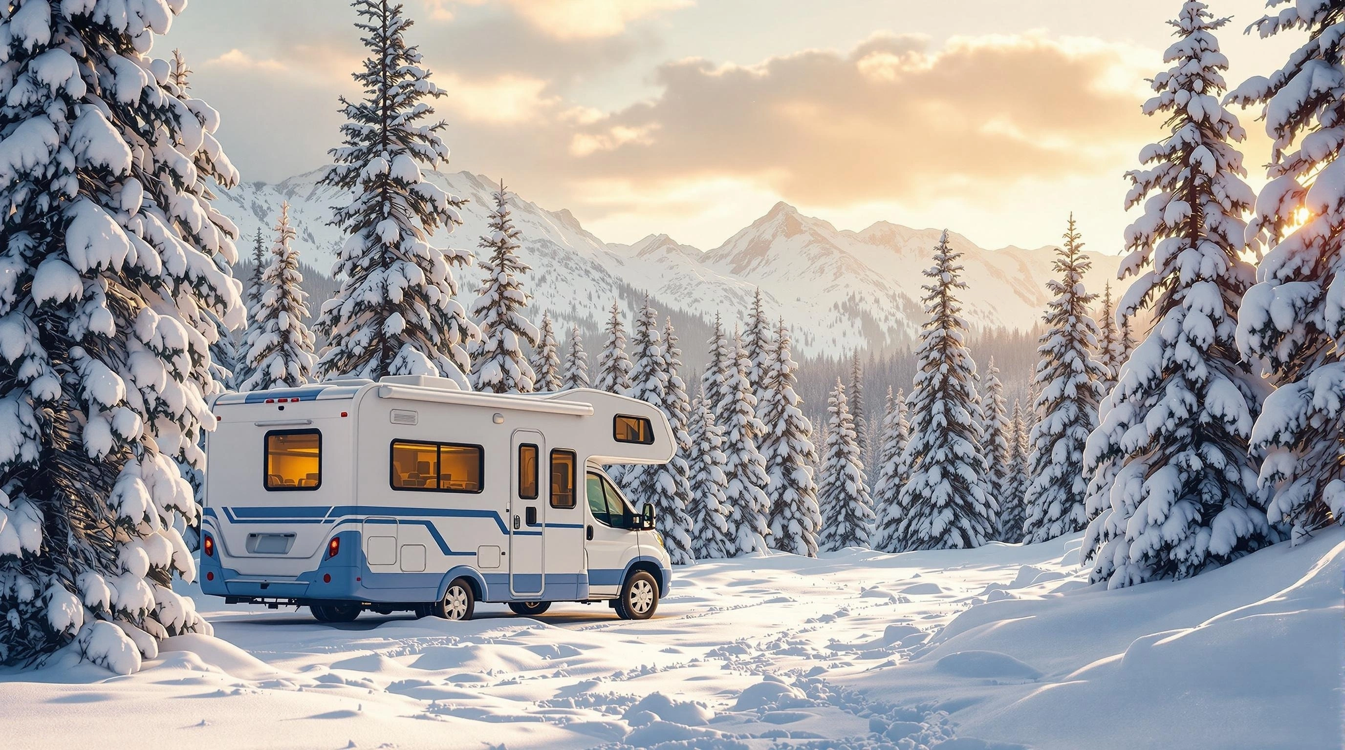 Wintercamping in den Alpen